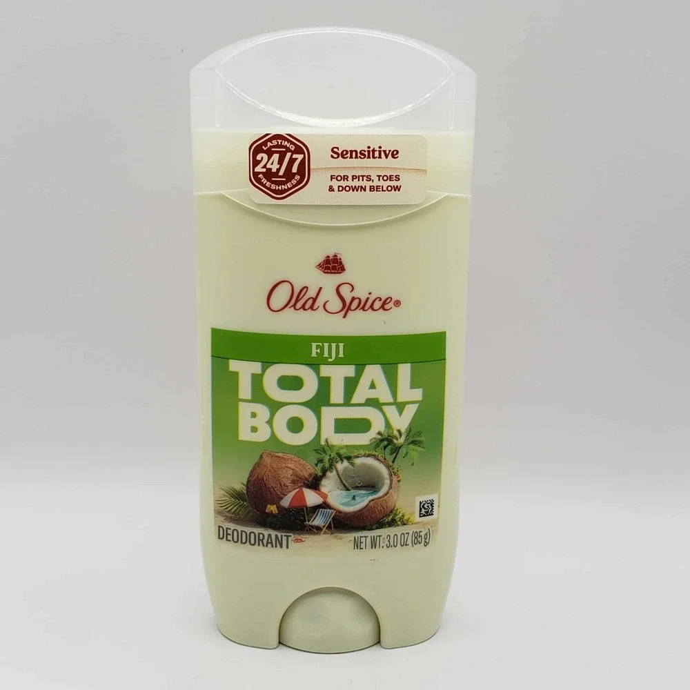 Old Spice Fiji Scent of Coconut & Palm Trees Total Body Deodorant 3 oz - 2 Pack
